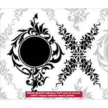 Пример трафарета Георгианские обои