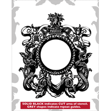 Пример трафарета Обои барокко