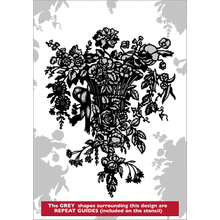 Пример трафарета Цветочная корзина