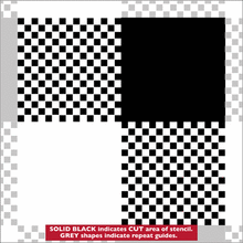 Пример трафарета Ткань в клетку