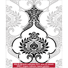 Пример трафарета Дамаст 3