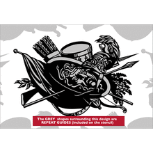 Пример трафарета Драконы 3