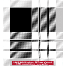 Пример трафарета Шотландка 5