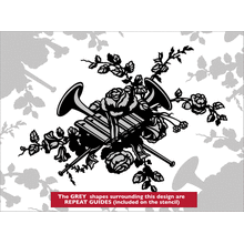 Пример трафарета Небесная музыка