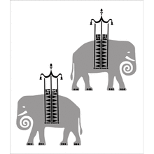 Пример трафарета Слоны 2