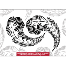 Пример трафарета Перья 5