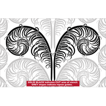 Пример трафарета Перья 6