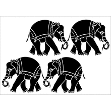 Пример трафарета Слоны 3