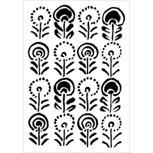 Пример трафарета Простые цветы