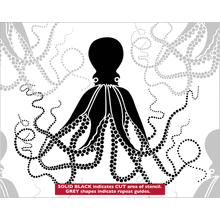 Пример трафарета Осьминог 2