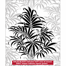 Пример трафарета Тропический лес