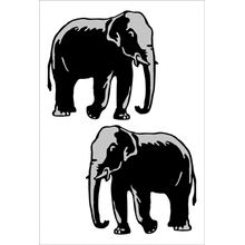 Пример трафарета Слоны 4