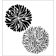 Пример трафарета Коралл и губка