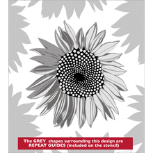 Пример трафарета Подсолнухи 4