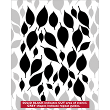 Пример трафарета Простые листья