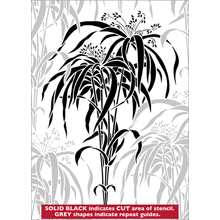 Пример трафарета Зонтичная трава 2