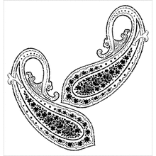 Пример трафарета Большой пейсли