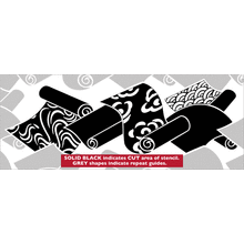 Пример трафарета Восточные шелка