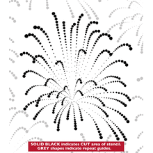 Пример трафарета Фейерверк 3