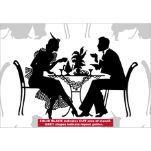 Пример трафарета Флирт