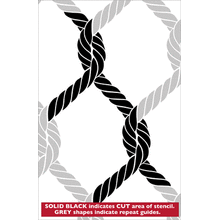 Пример трафарета Старая веревка