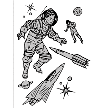 Пример трафарета Космонавт 1