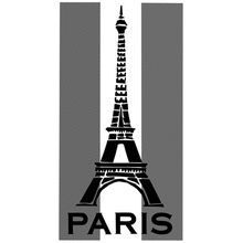 Пример трафарета Париж