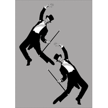 Пример трафарета Белая бабочка