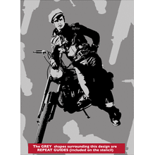 Пример трафарета Велосипедист