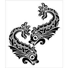 Пример трафарета Дельфины Регент