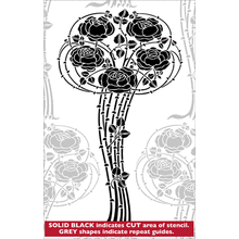 Пример трафарета Степная роза