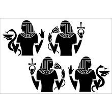 Пример трафарета Египетская походка