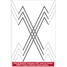 Пример трафарета Цепочка огней