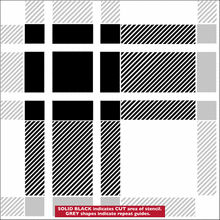 Пример трафарета Шотландка 4