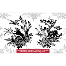 Пример трафарета Собачья охота