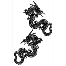 Пример трафарета Китайские драконы