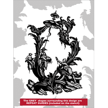 Пример трафарета Китайская сцена