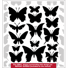 Трафарет бабочек