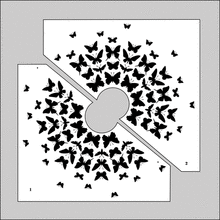 Как выглядит трафарет бабочек