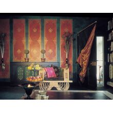 Пример декора стен трафаретом-набором