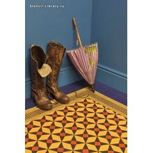 Декор пола трафаретом для стен