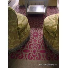Декор пола трафаретом для стен