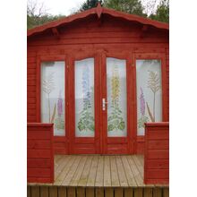 Декор штор трафаретом