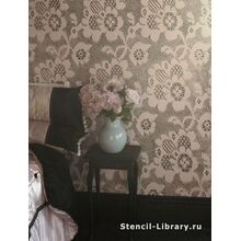Обойный трафарет для стен с кружевами
