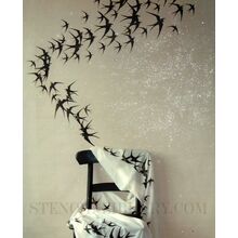 Как можно использовать трафарет ласточки