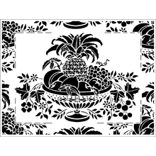 Размер трафарета Фруктовая Корзина