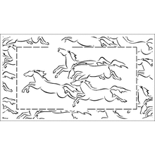 Повтор трафарета Обои с Мустангами