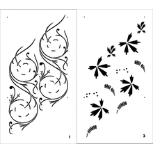 Размер повтора трафарета Степные Цветы