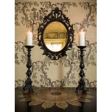 Китайский рисунок на стене по трафарету