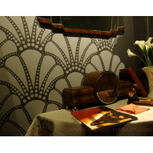 Роспись стен трафаретом модерн